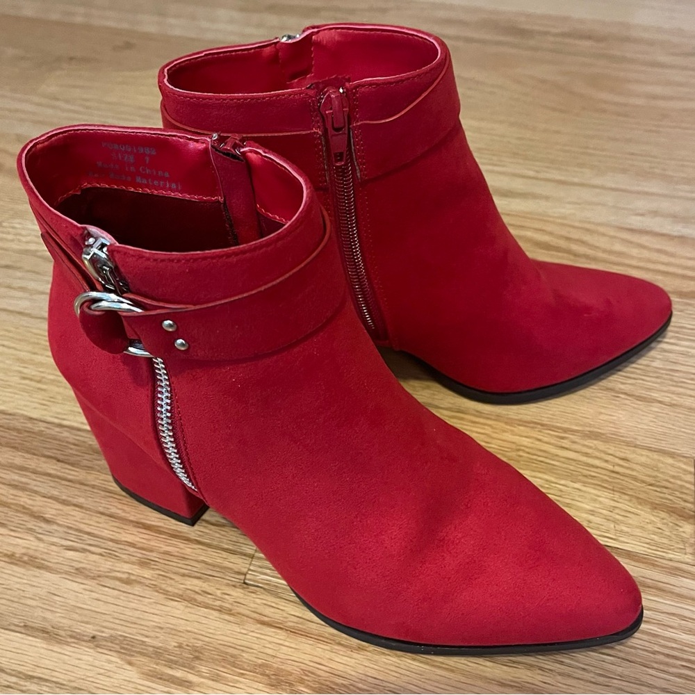 Journee Collection Suede Ankle Boots